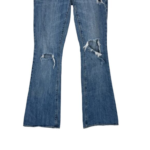 American Eagle Artist Jeans Women’s Size 2 Long Distressed Bootcut Denim - Picture 6 of 15